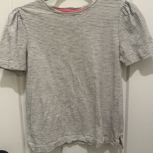 Boden Pink and Navy Striped Top